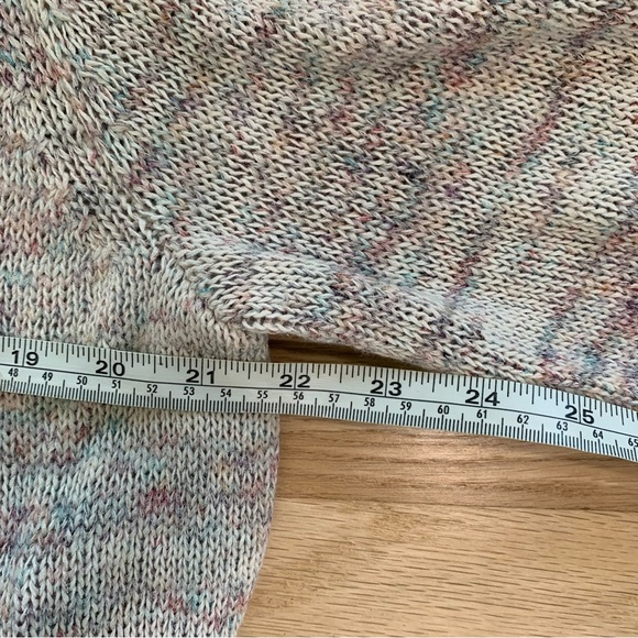 J. Jill Speckle Open Knit One Button Cardigan Size Petite Large Coastal Grandma - Picture 11 of 12